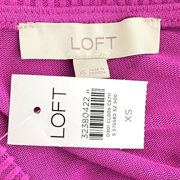 New LOFT V-Neck Tunic Top Sweater Women's Size XS - Picture 3 of 9